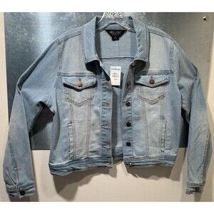 Jou Jou Premium Outerwear Stretch Denim Jacket New With Macy's Backstage Tag L